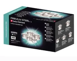 Набор посуды Premium Steel SD SETL3, 3 предмета, нержавеющая сталь, Swiss Diamond