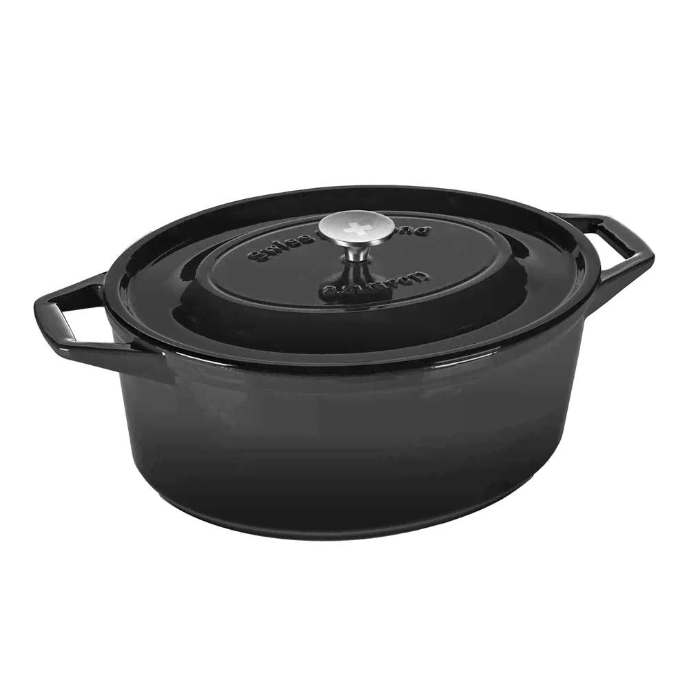 Кастрюля чугунная 29х13 см 5,2 л Swiss Diamond Cast Iron черная