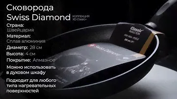 Алюминиевая сковорода c алмазным покрытием Swiss Diamond XD Classic+ Induction, 28 см