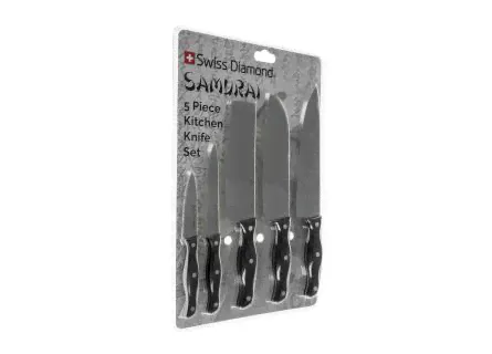 Набор ножей Swiss Diamond SAMURAI 5шт Чёрный