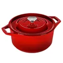 Кастрюля с крышкой Rubis Rouge, 4.7 л, 25 см, красная, чугун, Swiss Diamond